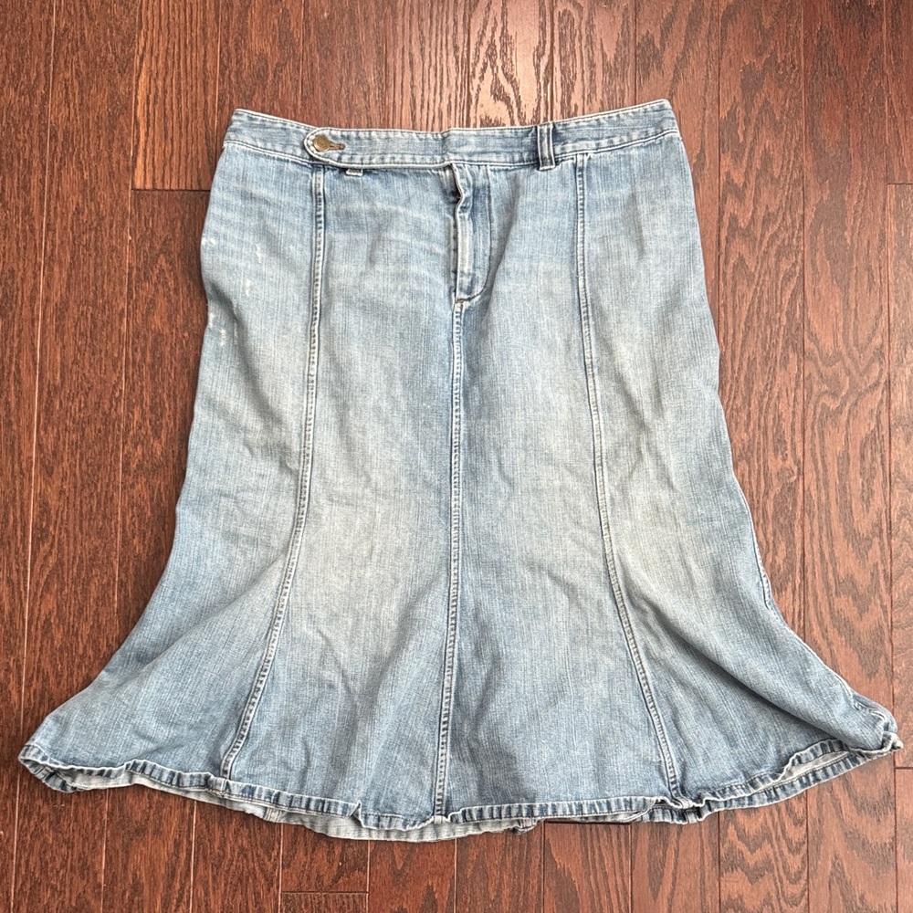 Ralph Lauren Light Blue A-Line Denim Skirt